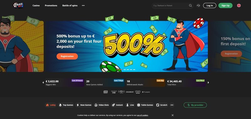 Bruce Bet Casino: Der ultimative Bonus-Antrag für die Deutschen ohne Einzahlung - overview