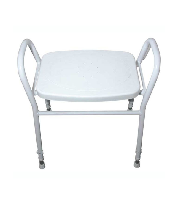 Aluminium Shower Stool with Moulded Plastic Seat (150kg)