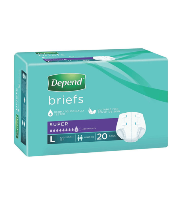 Depend® Briefs Super Unisex (20PK | Large)