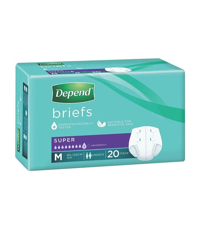 Depend® Briefs Super Unisex (20PK Medium)