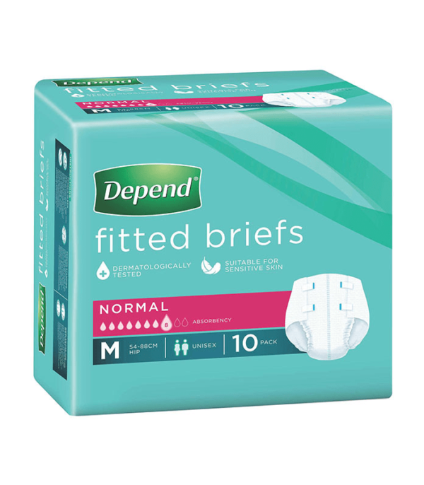 Depend® Fitted Briefs Unisex (10PK | Medium)