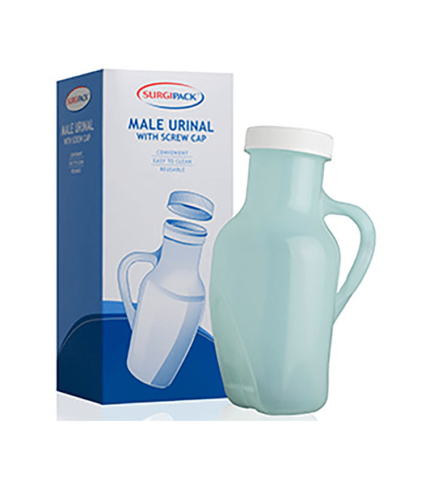 Male Urinal with Screw Cap