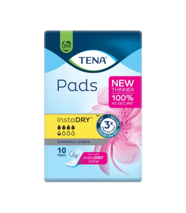 Tena Pads InstaDRY Standard Length (10PK)