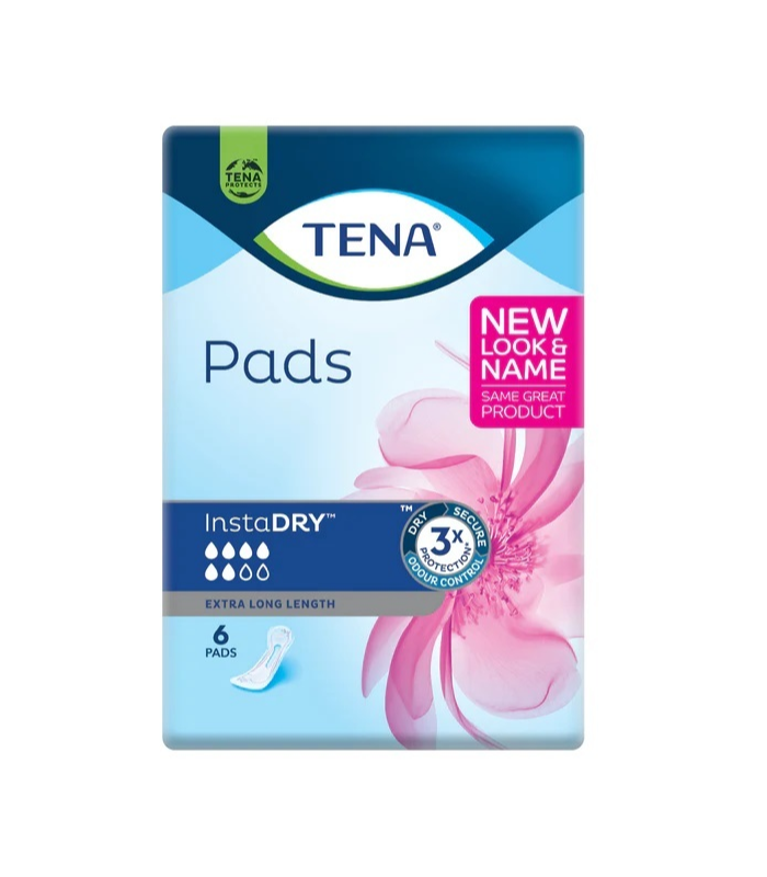 Tena Pads InstaDRY™ Extra Long Length (6PK)
