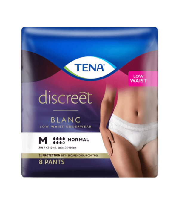 Tena Pants Women Discreet Low Waist White (8PK )