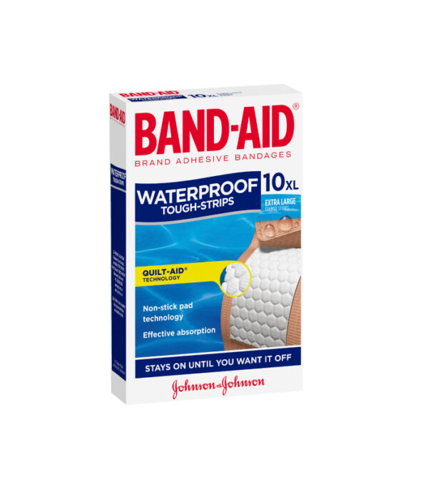 Band-Aid Waterproof Tough Strips Extra Large 10 Pack