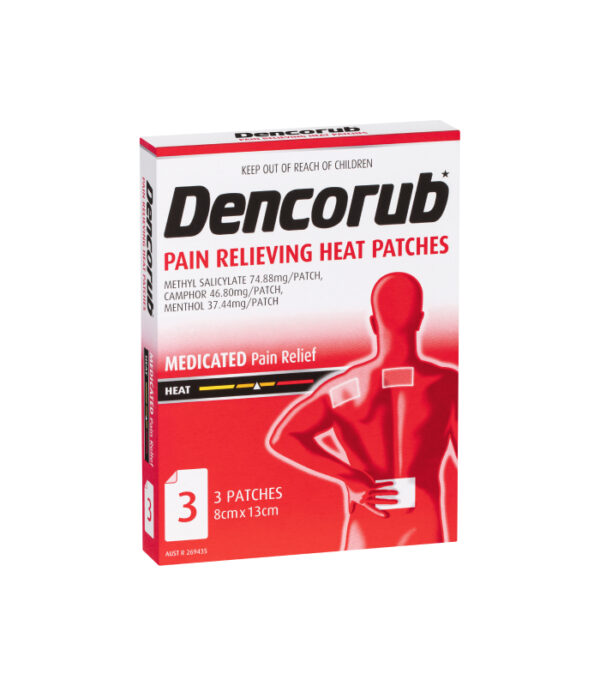 Dencorub Pain Relieving Heat Patches 3 Pack
